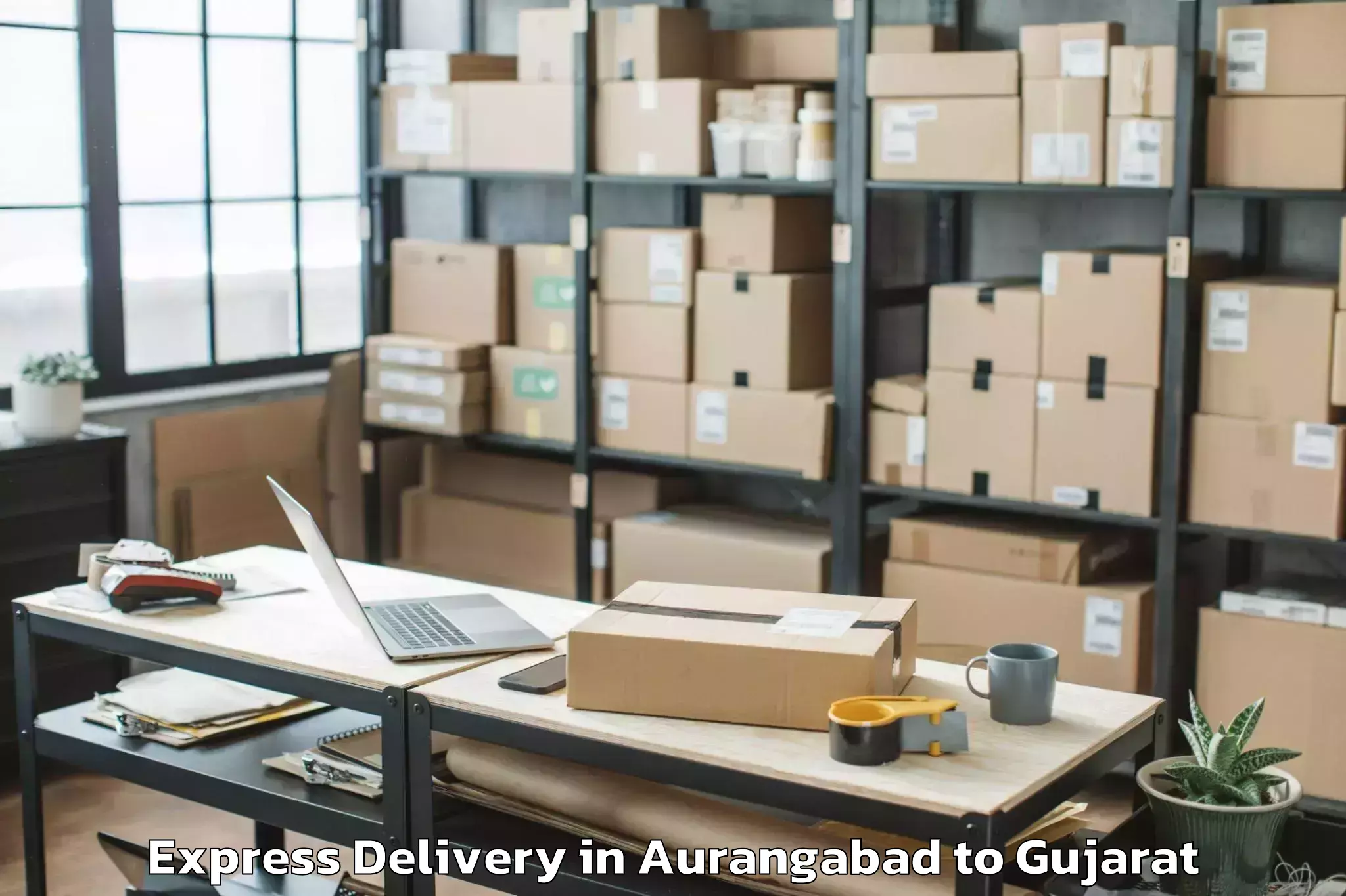 Top Aurangabad to Kadi Express Delivery Available